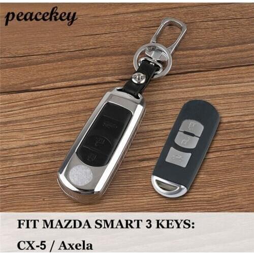 Leather Car Remote Key Case Cover bag For Mazda 2 3 6 Axela Atenza CX-5 CX5 CX-7 CX-9 2015 2016 2017 Smart 2/3 Button