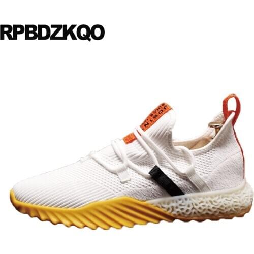 Platform sneakers shoes brand famous white runway skate height increase luxury black trainers summer italian elevator knit men