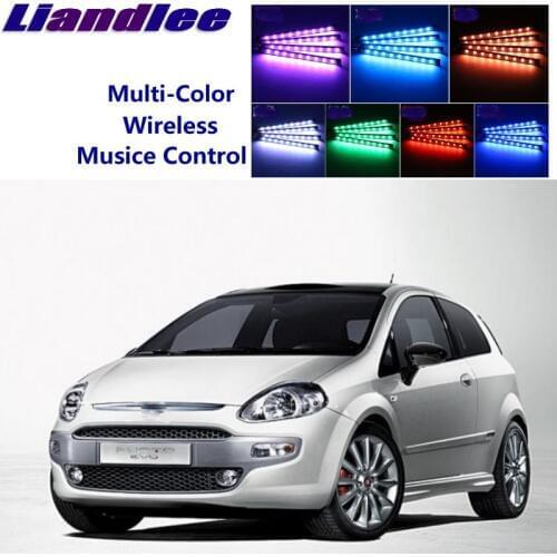 LiandLee Car Glow Interior Floor Decorative Atmosphere Seats Accent Ambient Neon light For Fiat Punto Grande Evo / Zastava 10