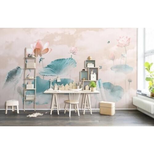 Lotus Flower Wallpaper Bird Wall Mural Waterproof Canvas Bedroom Luxury Home Decor Photo Wallpapers Animal Floral Wall Paper 3d