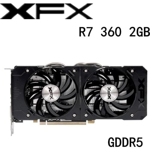 Original XFX R7 360 2GB GDDR5 Video Card AMD Radeon R7 360p 2G Graphics Screen Cards GPU Desktop PC PCI-E Game Map Videocard RGT