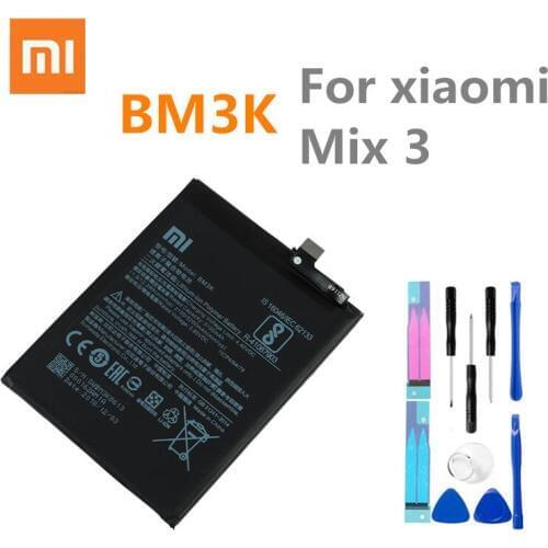Original XIAOMI BM3K Replacement Battery For Xiaomi Mi BM3K Authentic Phone Batteries 3200mAh+Tools