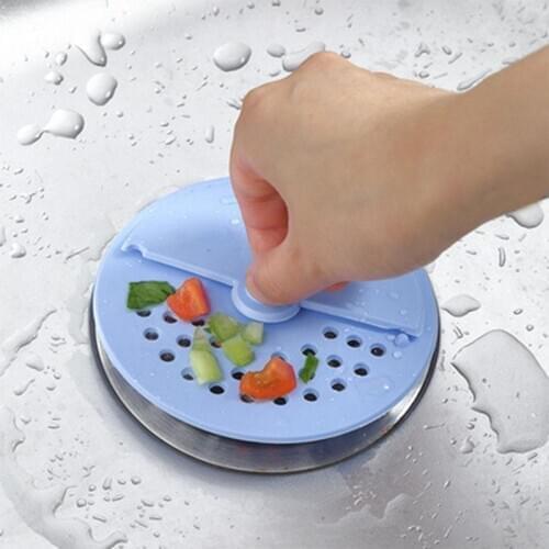 Rotary Anti-clogging Sewer Filter Adjustable leakage Dropship Silicone Strainer Waste Plug Sink Waste Collector Kitchen Bathroom
