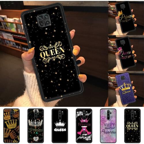 Shockproof Phone Case For Xiaomi Redmi Note 9S 9 10 8 Pro 7 8T 9C 9A 8A 7A K40 6 6A Soft Cover TPU Funda Queen Princess Crown