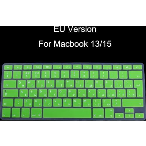 EU Version Russian Keyboard Silicone Skin Cover For Apple Macbook Air Pro 13 15