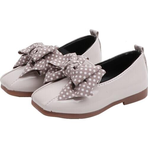 Skoex Kids Girls Fashion Princess Shoes Solid Adorable Bows Ballerina Slip-on Childrens Girl Wedding Party Dress Casual Shoes