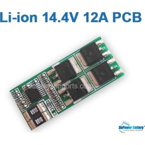 SuPower 4S 14.4V 14.8V 16.4V 12A Li-ion Lithium Ion LiPo Rechargeable Battery PCB PCM IC Chip Circuit Board Protection Circuit