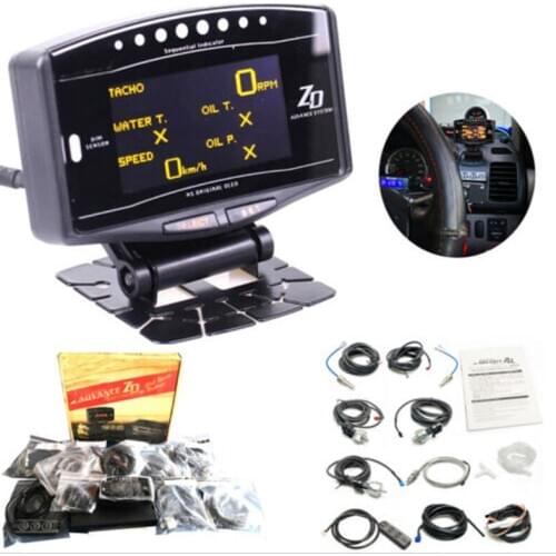 Universal auto lcd gauge df ZD meter advance gauge Display Digital water oil temperature gauge df101 DC12