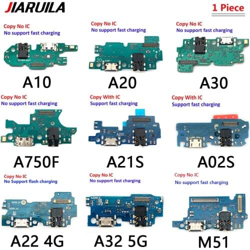 USB Charging Port Connector Board Flex Cable With Microphone For Samsung A10 A10S A20 A20S A21S A30 A30S A40 A50 A50S A750F