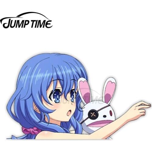 Jump Time Date a Live Yoshino Sexy Cute Anime Girl Vinyl Decal Waifu Peeker Big Head Car Stickers