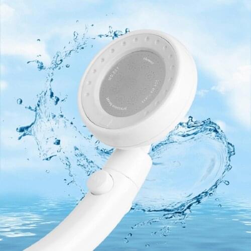 360 Rotatable 4 Colors Shower Head Removable Easy To Clean Abs Plactic High Pressure Hand-Held with Stop Button Water Saving