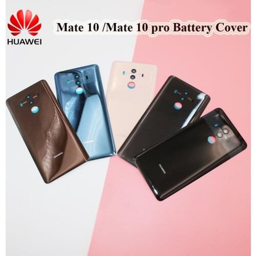 Huawei Mate 10 Pro Phone Back Housing 3D Glass Battery Cover With Camera Lens Case For Mate 10 10pro X Panel Replace Parts +Logo