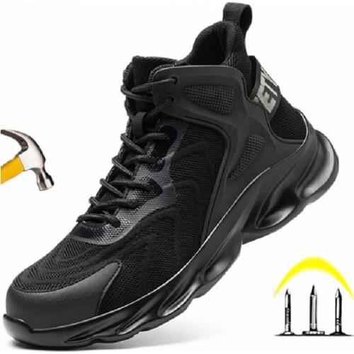 Unisex Safety Shoes for Men Sneakers Steel Toe Work Shoes Construction Industrial Shoes Anti-puncture Indestructible Shoes
