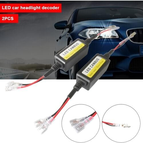 2pcs H1 H3 PS LED Headlight Decoder Canbus Anti-Flicker Harness Bulbs Resistor Decoder Error Free Car Light Accessories