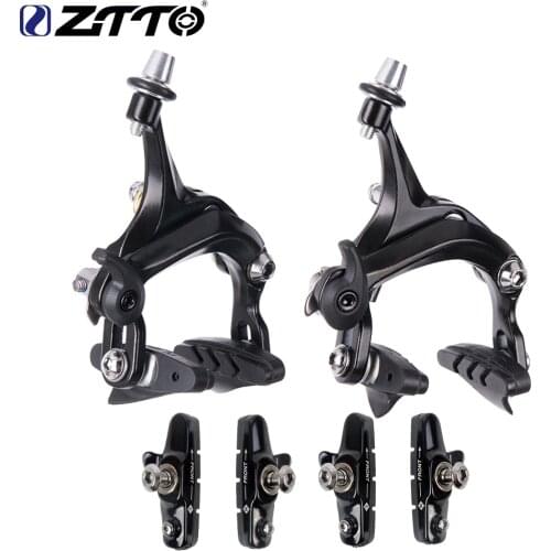 ZTTO 1 Set Bicycle Brake Racing Road bike Dual Pivot brake Aluminum Side Pull Caliper Front & Rear with brake pads Road Bike