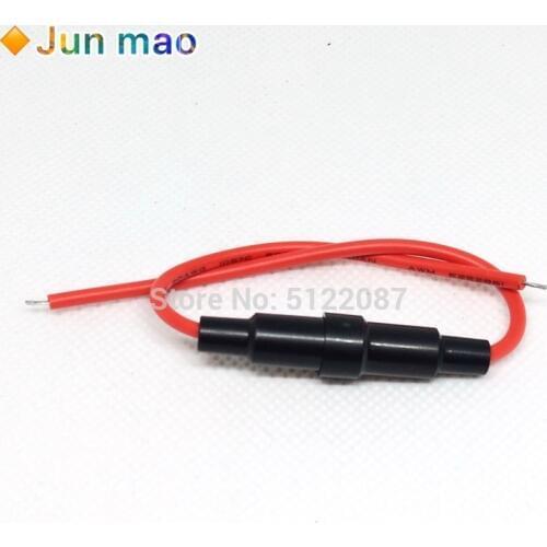 5 Pcs Screw Type 20 AWG Wire 5 x 20mm Inline Fuse Holder Home Protection Inline Fuse Holder Copper Wire Components 5A 220V 5*20