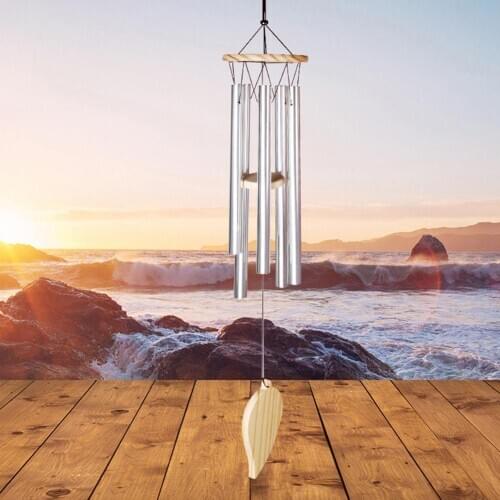 Aluminum 5-Tube Wind Chime Yard Garden Outdoor Living Room Balcony Home Ornament