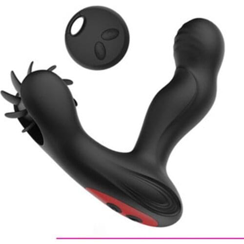 12 Frequency Conversion Double Vibration Massager Anal Plug Smart Heating Tongue Licking Prostate Mmassager Men Erotic Sex Toys