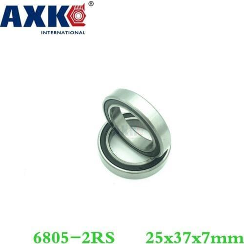 Axk (10pcs) The Rubber Sealing Cover Thin Wall Deep Groove Ball Bearings 61805-2rs 25*37*7 Mm
