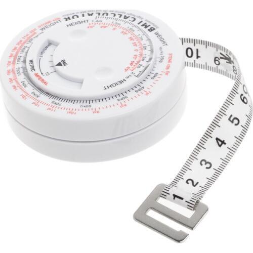 BMI Body Mass Index Retractable Tape 150cm Measure Calculator Diet Weight Loss Tape Measures Tools