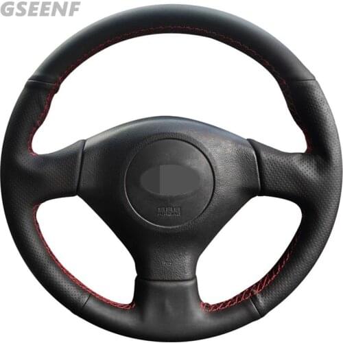 Car Steering Wheel Cover For Subaru Legacy Impreza 2004 Saab 9-2X 2006 Black Hand-stitched Artificial Leather