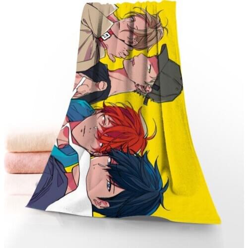 New Custom Given Anime Towel Printed Cotton Face/Bath Towels Microfiber Fabric For Kids Men Women Shower Towels 70X140cm