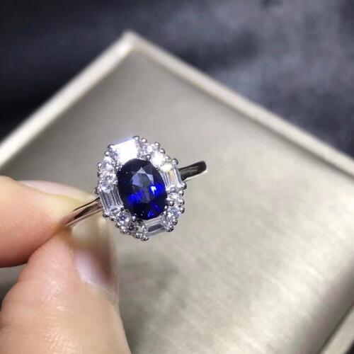 Natural sapphire ring, 925 silver exquisite style, best selling quality, classic style