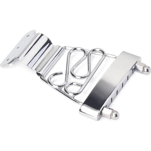 Archtop Jazz Trapeze Short 6 String Tailpiece Bass Guitar Bridge With Screws