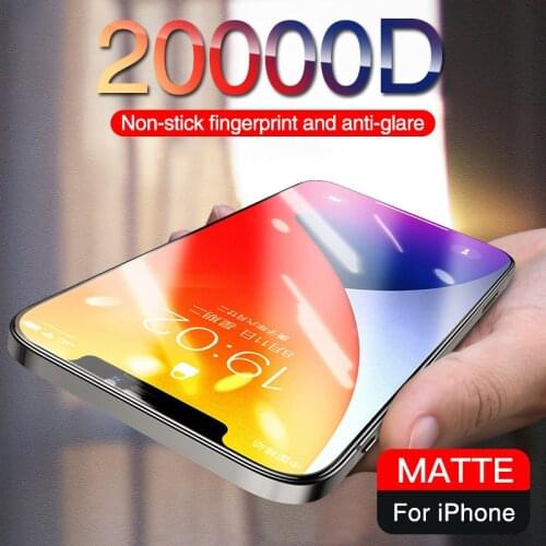 Anti Fingerprint Matte Screen Protector For iPhone 12 Mini 11 Pro Max Tempered Glass Film for iPhone SE 2 6 6s 7 8 Plus X XS XR