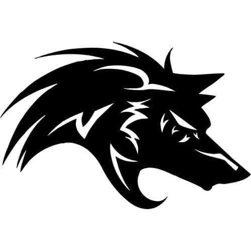 MIGNATIS - Open Mouth Staring Right 321towards Noble Wolf Sticker Mural Art Decal For Car Window Loptop Decoration Vinyl Stickers W