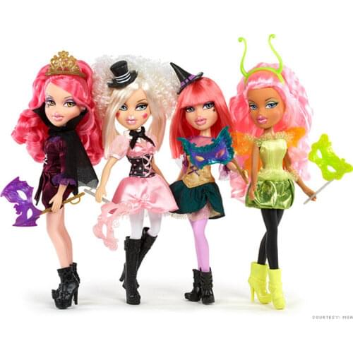 Fashion Bratz Masquerade Doll Finora Yasmin Cloe Dress Up Girls Play House Toys Children Educational Princess Doll Accessories