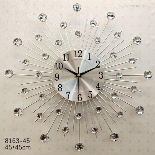 Fashion watch popular metal silent wall clock creative fashion wall watch personalized art clock living room decoration