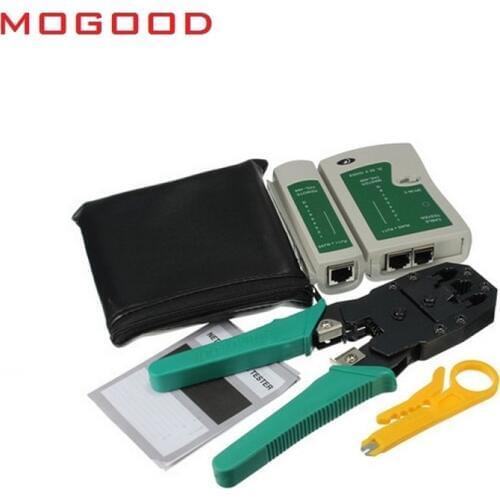 MoGood Network Tool Cheaper, 3 in 1 Crimper Tool ,Cable Test, Wire Stripping Knife, 50 pieces RJ-45 Connectors