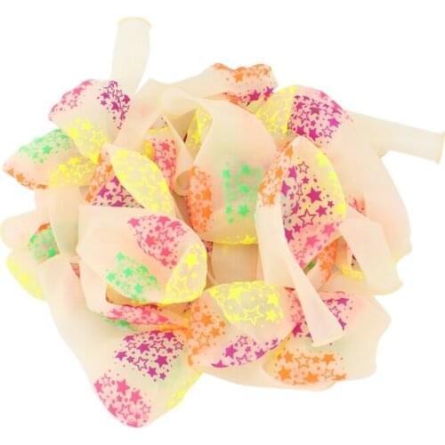 Neon Stars Glow in Blacklight Black Light Fluorescent Mini Stars Party Balloons Birthday Wedding Arch Party Decoration