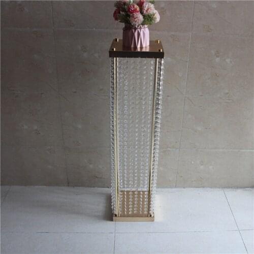 2022 New 100cm Tall Crystal Pillar Aisle Road leads Wedding Flower Stand