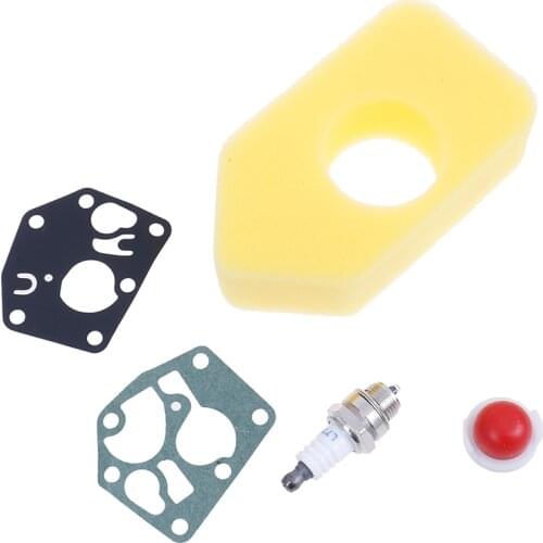 New Carburetor Diaphragm Gasket Air Filter Spark Plug Kit for Briggs & Stratton Many Small Engines Tool Parts