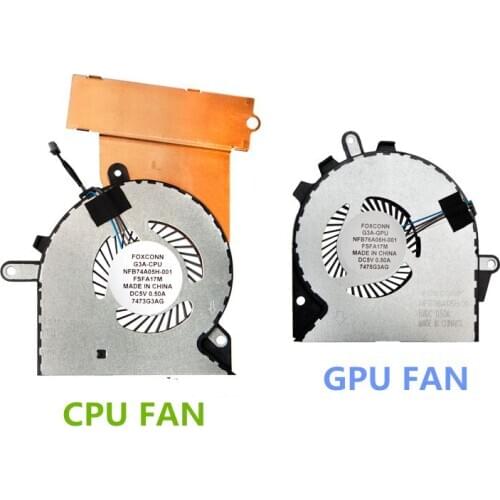 NEW original CPU GPU FAN for HP OMEN 15-CE 17-AN COOLER FAN G3A-CPU G3A-GPU 929455-001 929456-001