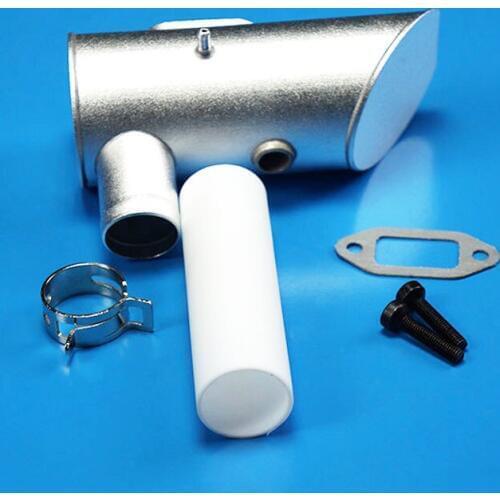 1Set DLE 111 Engines Original Exhaust Pipe+Tube Clip+Screws+Gasket Kit Single Hole Vent-pipe Spare Parts for RC Fixed Wing