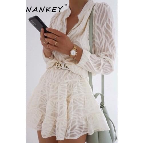 NANKEY Black Casual Dress V Neck Loose Plus Size Womens Clothing Long Sleeve Short Party Dresses Vintage Clothes