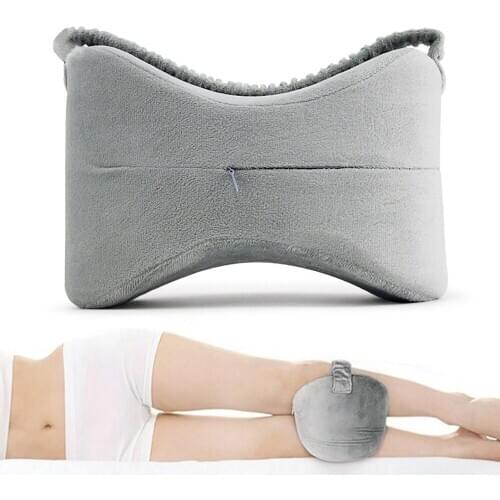 Memory Foam Knee Pillow Leg Cushions Side Sleeper Body Pillows Travel Under Knee Sleeping Gear Sciatica Pain Relief Back Support