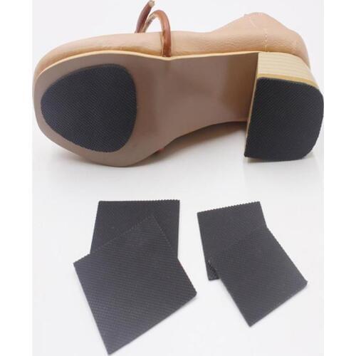 1 Pair Black Shoe Heel Protector Silent Pad High Heel Wear-resistant Sole Non-slip Stickers Self-adhesive Rubber Sticker Insole