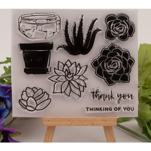Succulent Plants Clear Stamp /Seal for DIY Scrapbooking/photo Album Decorative Clear Stamp Sheets