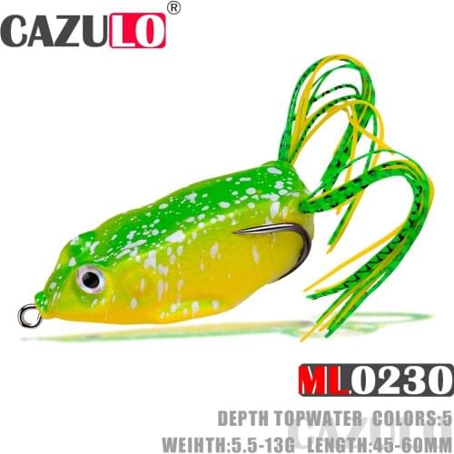 Frog Fishing Lures Isca Artificial Weights 5.5-13g Floating Bass Bait Topwater Soft Lure De Pesca For Pike Fish Articulos Leurre