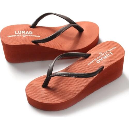 High-heels Ladies Flip-flopsThick Platform Summer Fashion Slip-resistant Beach Sandals Slippers Women Shoes Tong Femme Sandles