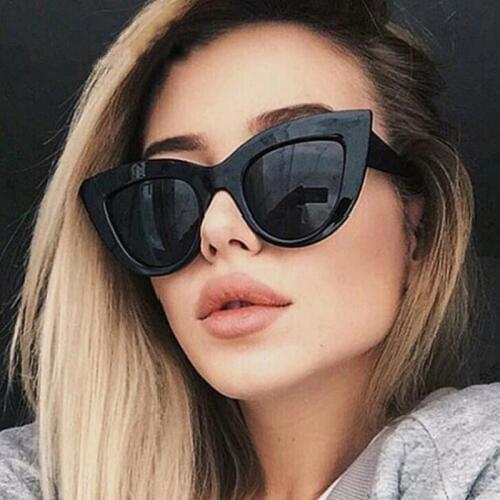 LongKeeper Vintage Sunglasses Women Cat eye Sunglass Retro Sun glasses Female Pink Mirror Eyewear