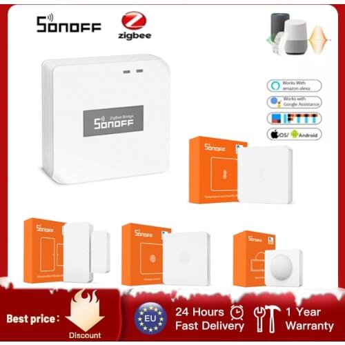 SONOFF Zigbee ZBBridge 433 Work With Alexa Google Home / Wireless Switch Temperature/Motion/Door Window Smart Sensor Zigbee 3