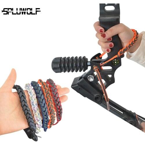 Reflective Adjustable Sling Braided Rope Archery Bow Wrist Strap For Bow And Arrow