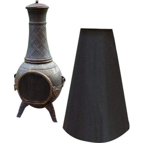 Waterproof Outdoor Garden Stove Cover Dust-Proof Chiminea Sun Rain Protector Outdoor Stove Cover Courtyard Heater Cover