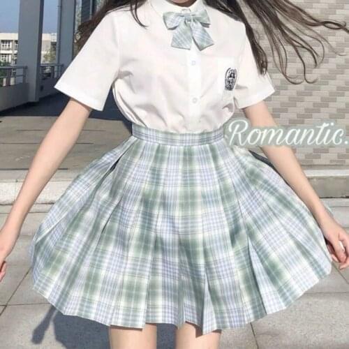 JK Skirts Women 2021 Summer High Waist Skirts Korean Style Pleated Skirts for Girls Cute Sweet Ladies Plaid Mini Skirt Women New