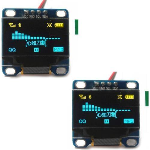 10pcs/lot Blue color 128X64 OLED LCD LED Display Module For Arduino 0.96 I2C IIC Serial new original with CaseI